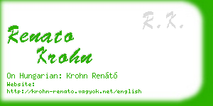 renato krohn business card
